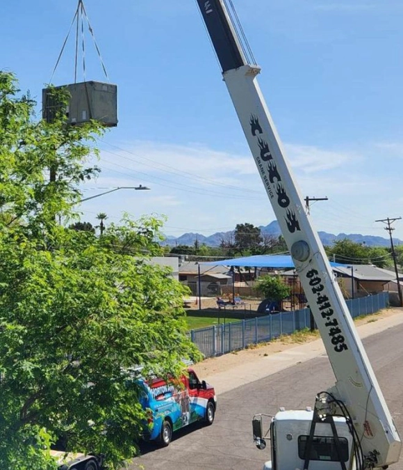 an ongoing hvac unit installation